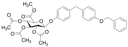 2,3,4-Tri-O-acetyl-a-D-glucuronic Acid Methyl Ester O-4-[[4-(Phenylmethoxy)phenyl]methyl]-phenol - image 1