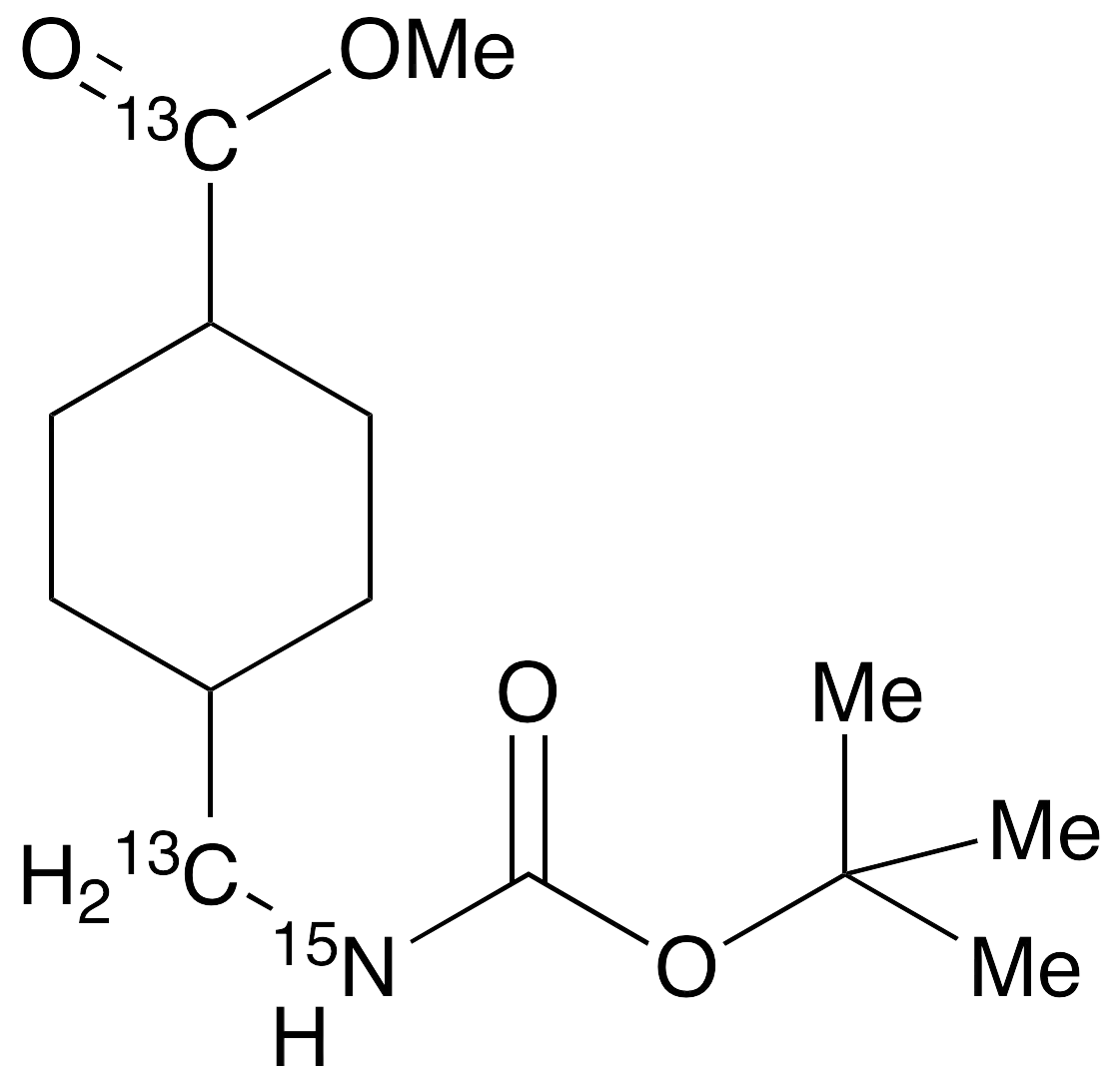 cis,trans-(1,1-Dimethylethoxy)carbonyl Tranexamic Acid Methyl Ester-13C2,15N - image 1
