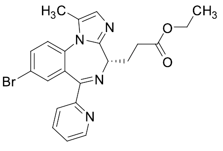(S)-Ethyl 3-(8-Bromo-1-methyl-6-(pyridin-2-yl)-4Hbenzo[f]imidazo[1,2-a][1,4]diazepin-4-yl)propionate - image 1