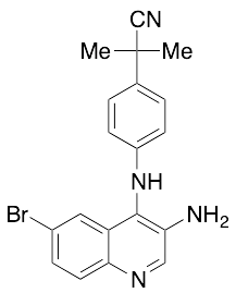 2-(4-((3-Amino-6-bromoquinolin-4-yl)amino)-phenyl)-2-methylpropanenitrile - image 1