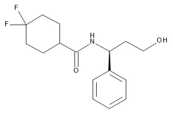 4,4-Difluoro-N-[(1S)-3-hydroxy-1-phenylpropyl]-cyclohexanecarboxamide - image 1