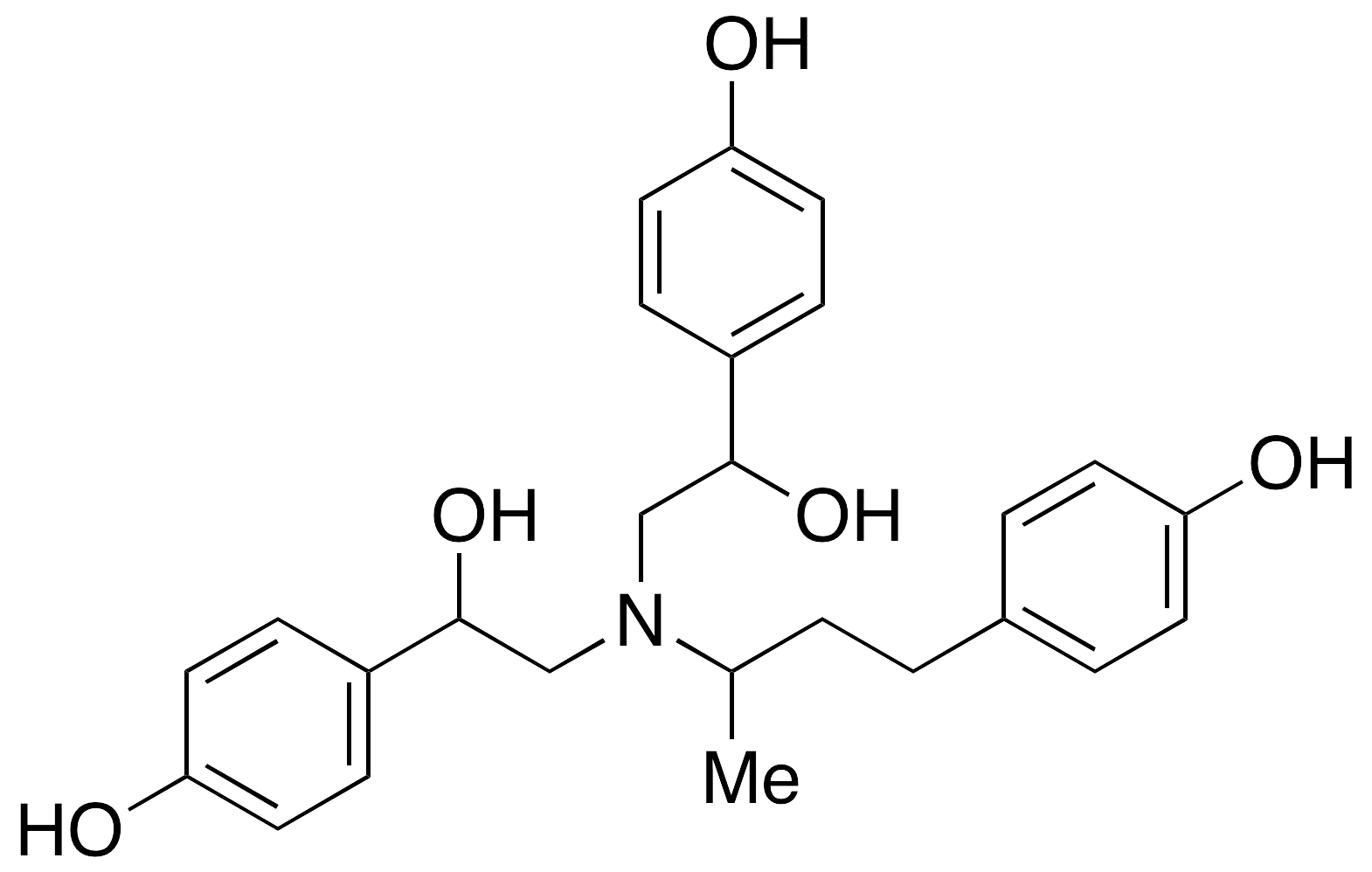 N-[b-Hydroxy-b-(4-hydroxyphenyl)ethyl] Ractopamine(Mixture of Diastereomers) - image 1