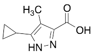 3-Cyclopropyl-4-methyl-1h-pyrazole-5-carboxylic Acid - image 1