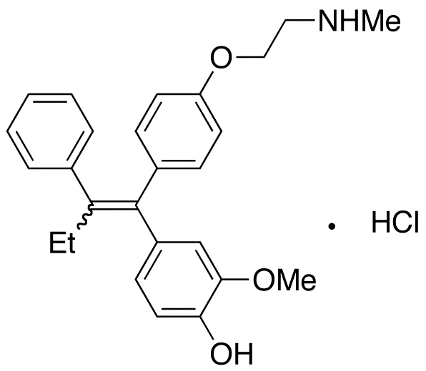 N-Demethyl-3-methoxy-4-hydroxytamoxifen Hydrochloride (E,Z mixture) - image 1