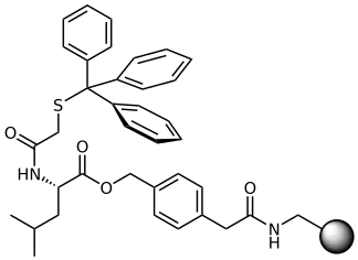 Polystyreen AM PAM Leu Acetyl Mercapto Trt