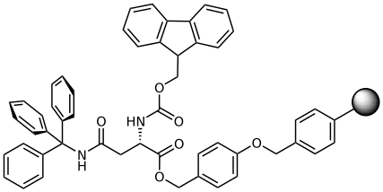 Fmoc-Asn (Trt) Wang Resin