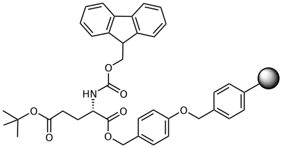 Fmoc-Glu (t-Bu) Wang Resin